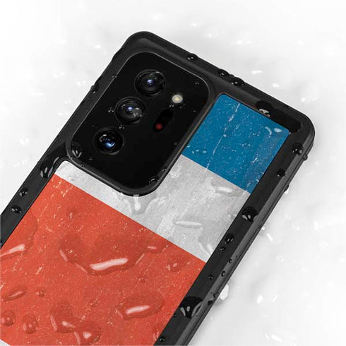 Costa Rican Flag Distressed Galaxy Note20 Ultra 5G Waterproof Case
